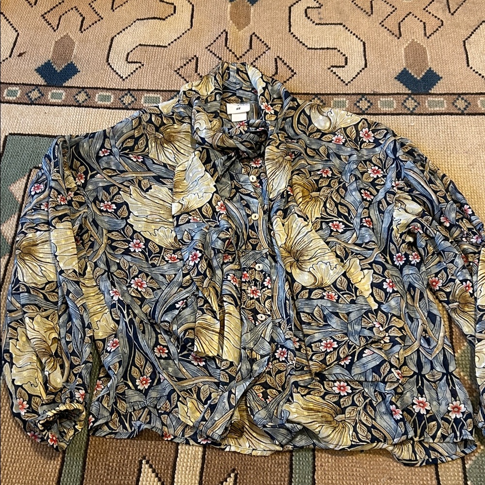 H&M Morris & Co Tie Neck top